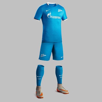Детская форма футбольного клуба Зенит 2015/2016 (комплект: футболка + шорты + гетры) 