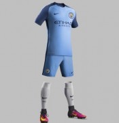 Детская форма футбольного клуба Манчестер Сити 2016/2017 (комплект: футболка + шорты + гетры)