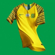 Форма сборной        ЮАР по футболу 2018  Домашняя  (комплект: футболка + шорты + гетры) 