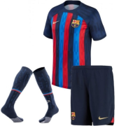 Форма футбольного клуба Барселона 2022/2023 Домашняя (комплект: футболка + шорты + гетры)