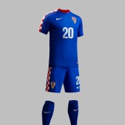 Форма сборной Хорватии по футболу 2016/2017 (комплект: футболка + шорты + гетры)