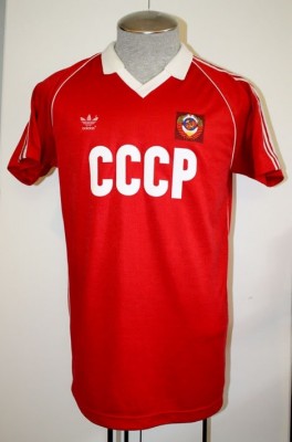 Форма сборной СССР по футболу домашняя 1985 (комплект: футболка + шорты + гетры) 