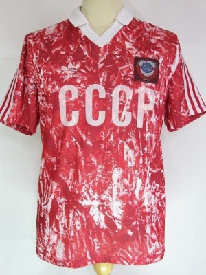 Форма сборной СССР по футболу домашняя 1989/1990 (комплект: футболка + шорты + гетры) 
