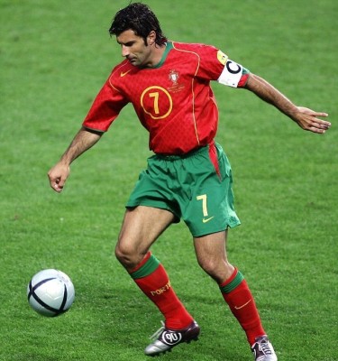 Форма сборной Португалии по футболу Луиш Фигу 2004 (комплект: футболка + шорты + гетры) 